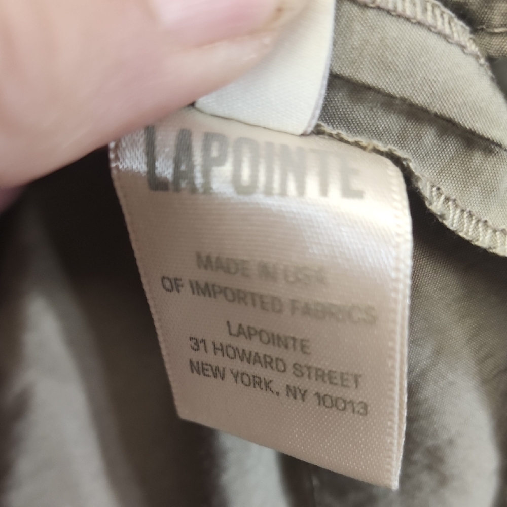 (0453) Sally LaPointe Tan Cargo Shorts with Elastic Waistband - Picture 2 of 5